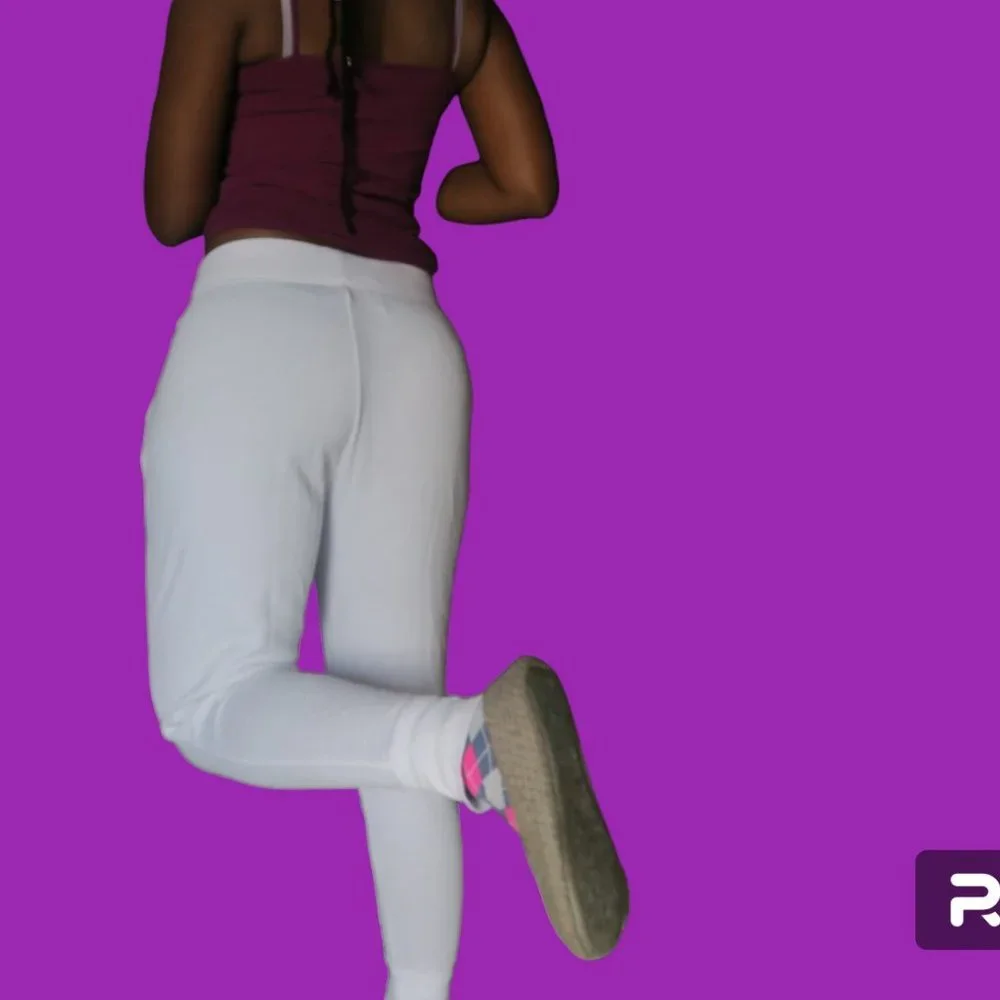 Victoria's Secret "vs" on left leg joggers drawstring sweatpants in white black - Picture 7 of 8